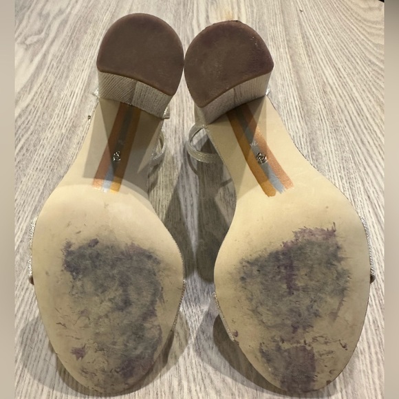 Gold metallic Sam Edelman Yaro Block Heels - Picture 4 of 6